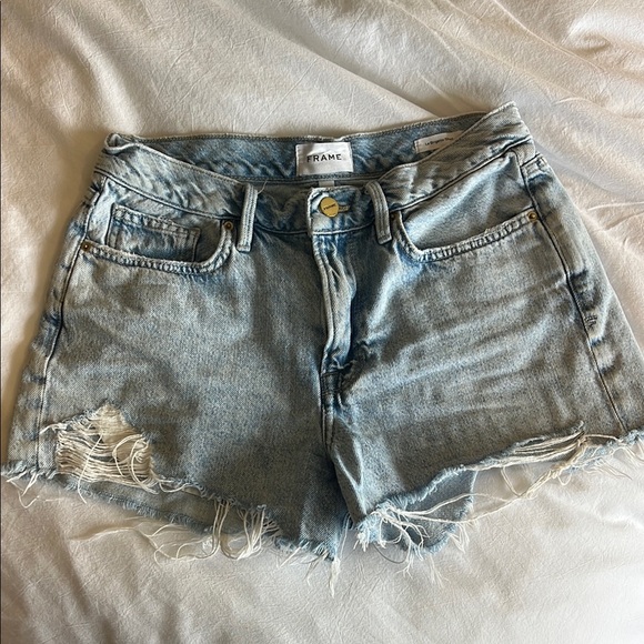 Frame Le Brigette Short Women's Distressed Denim Shorts - Light blue - Picture 3 of 5